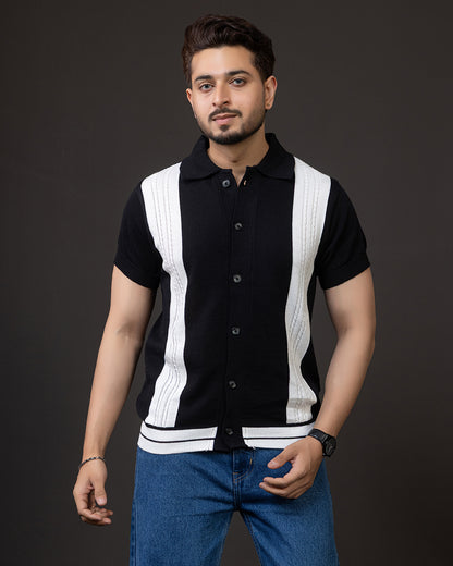 Designer Panel Knit Shirt – Premium Textured Collection