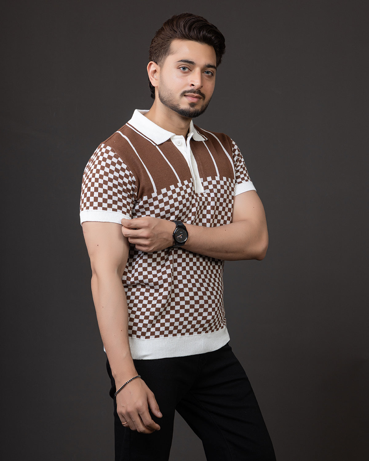 LWALS Vintage Check Polo – Statement Knit Collection