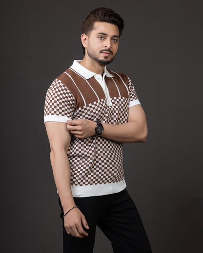 LWALS Vintage Check Polo – Statement Knit Collection