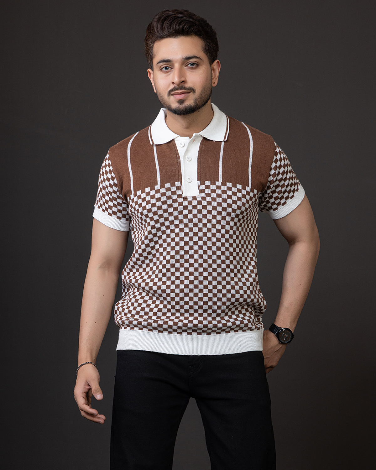 LWALS Vintage Check Polo – Statement Knit Collection