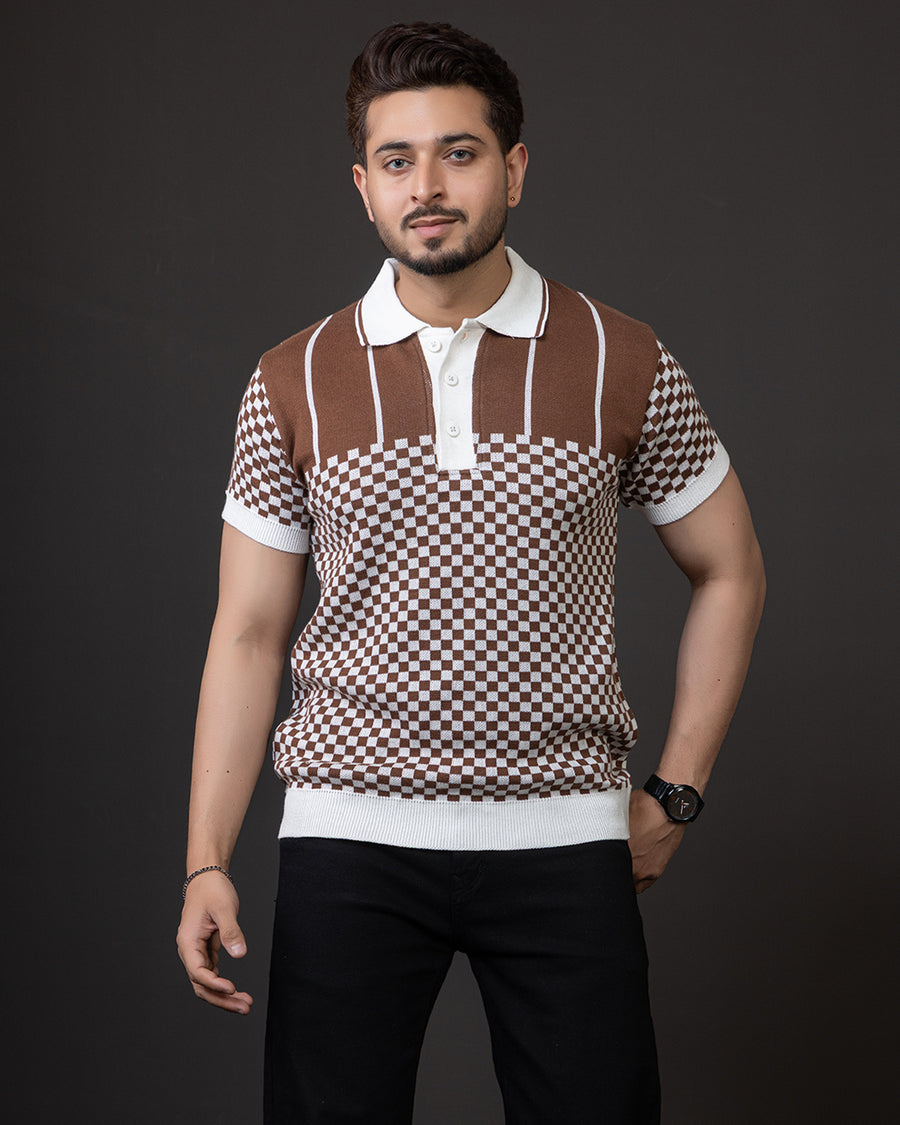 LWALS Vintage Check Polo – Statement Knit Collection