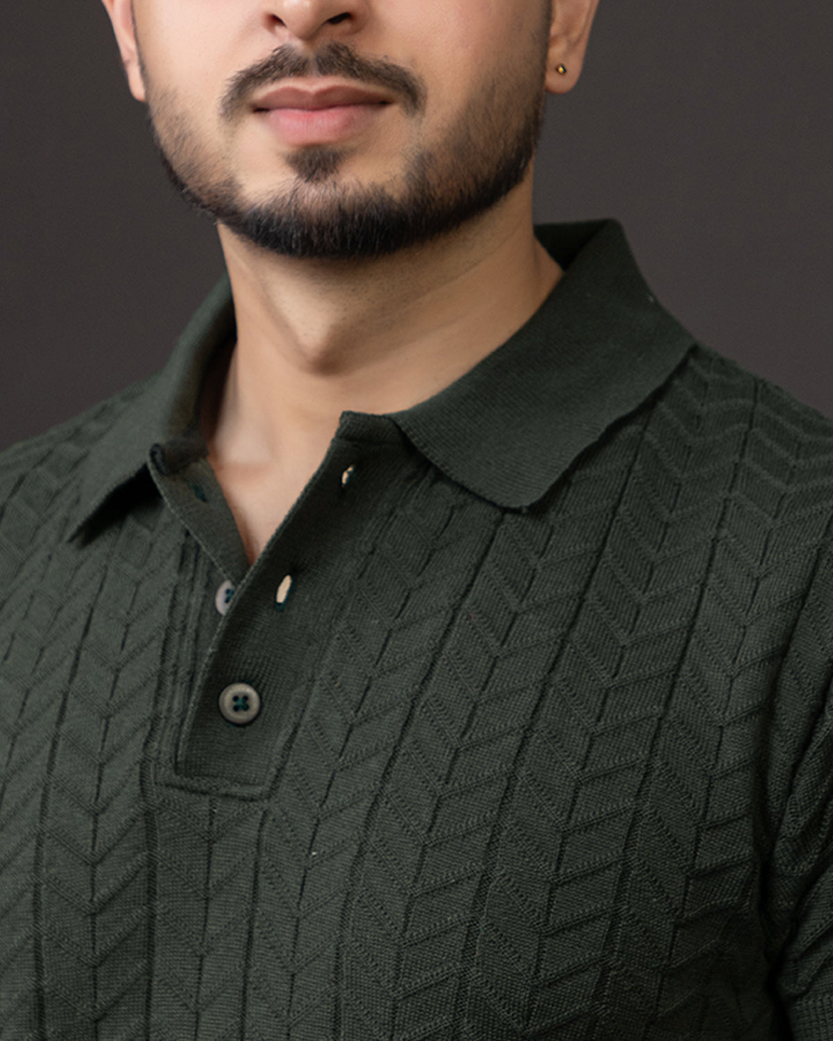 LWALS Signature Textured Polo – Olive Edition