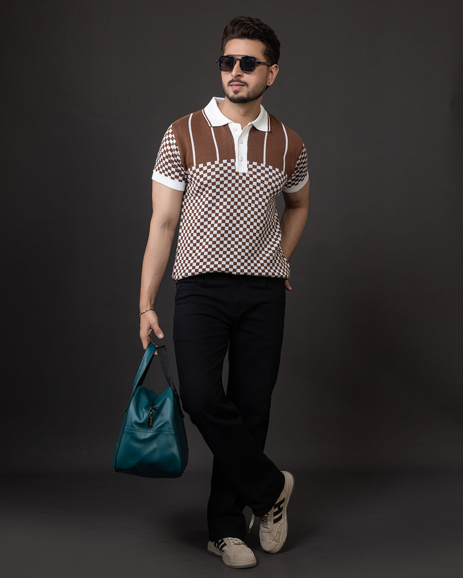 LWALS Vintage Check Polo – Statement Knit Collection
