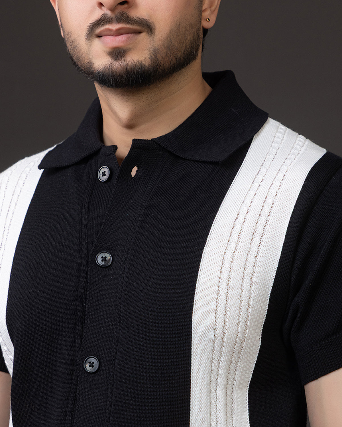 Designer Panel Knit Shirt – Premium Textured Collection