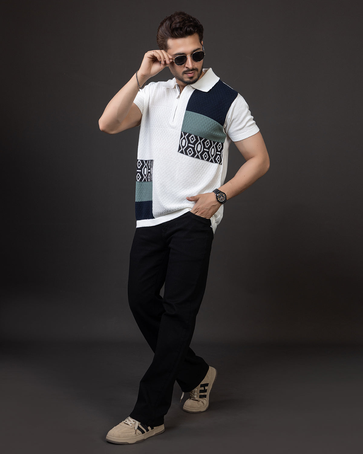 LWALS Designer Panel Polo – Textured Knit Collection