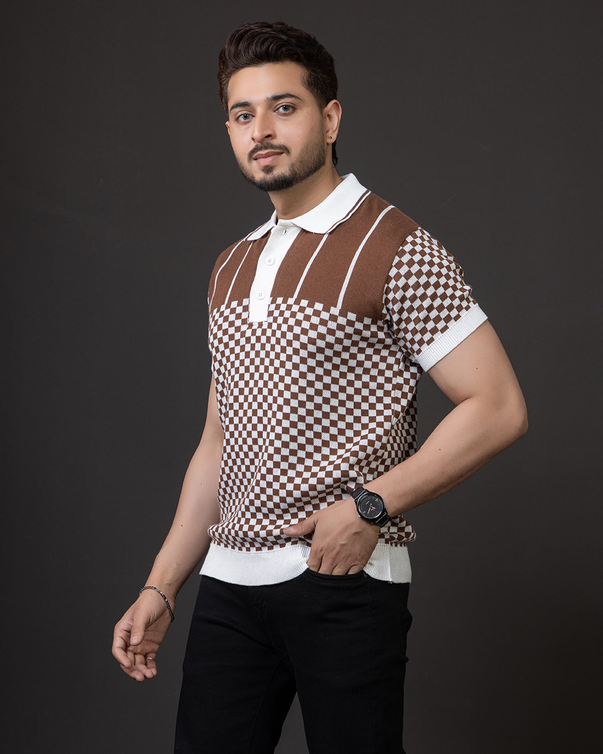LWALS Vintage Check Polo – Statement Knit Collection